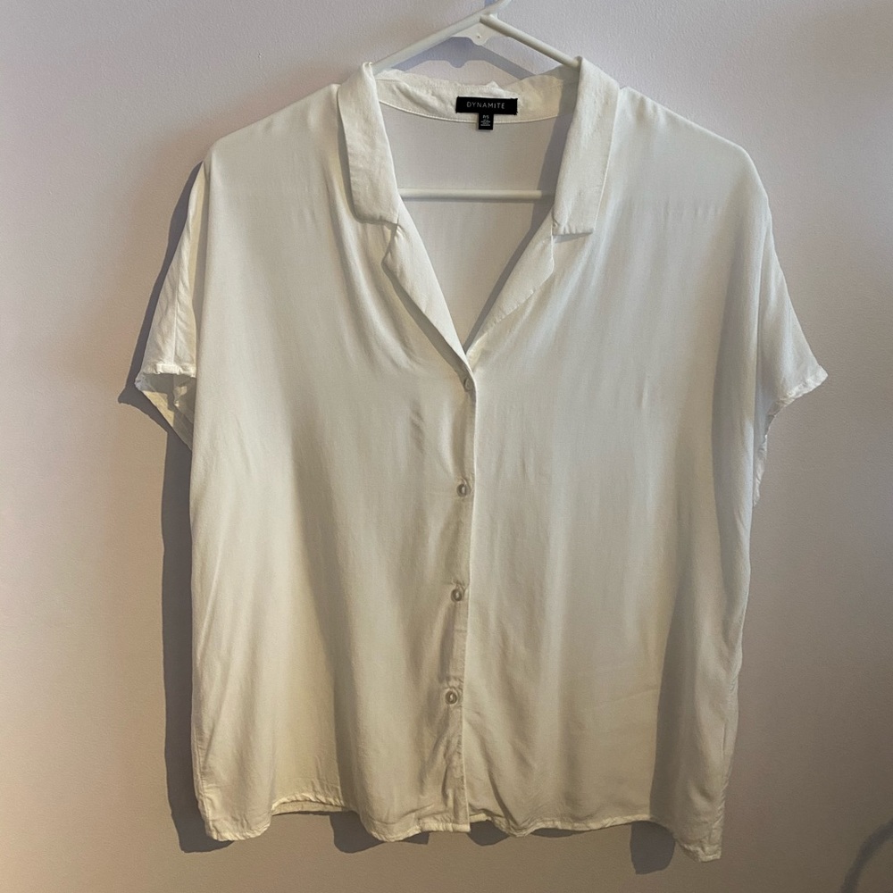 Dynamite xs white button down blouse